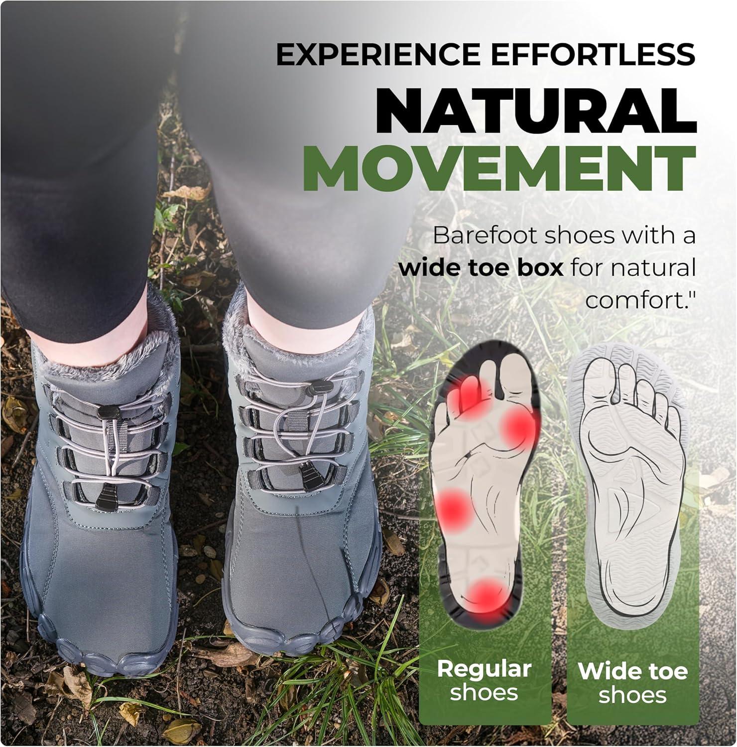 imageCaspar Pro HF  Nonslip and Comfortable Winter Barefoot Shoes Provide Warmth and Support Walking Boots For Women Men UnisexBeige