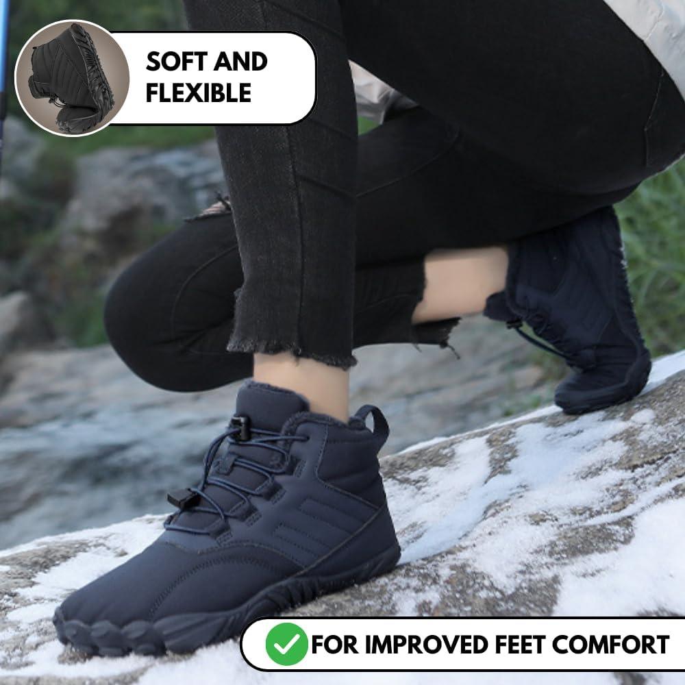 imageCaspar Pro HF  Nonslip and Comfortable Winter Barefoot Shoes Provide Warmth and Support Walking Boots For Women Men UnisexBlack