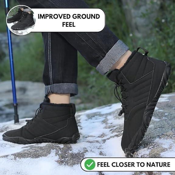 imageCaspar Pro HF  Nonslip and Comfortable Winter Barefoot Shoes Provide Warmth and Support Walking Boots For Women Men UnisexDark Blue
