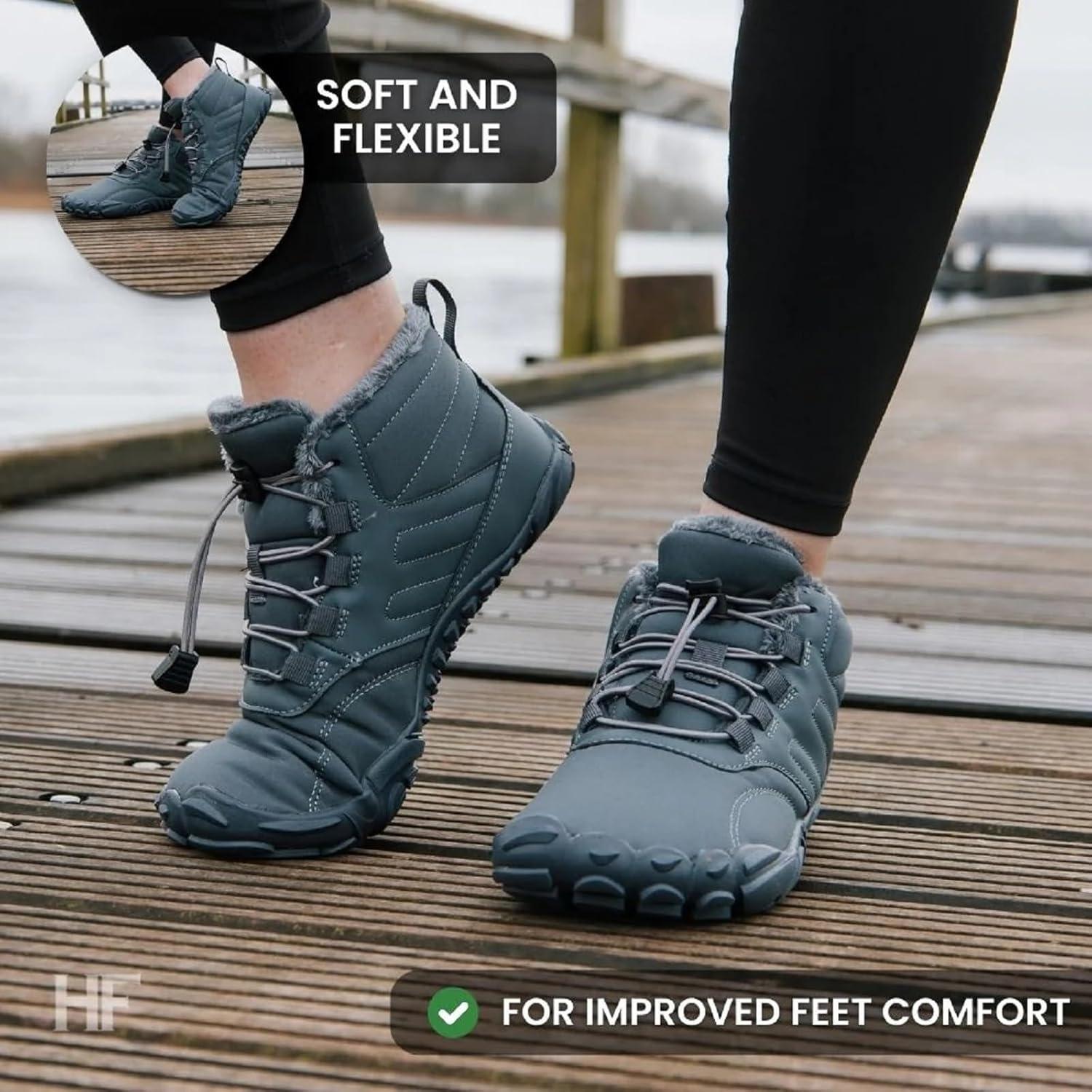 imageCaspar Pro HF  Nonslip and Comfortable Winter Barefoot Shoes Provide Warmth and Support Walking Boots For Women Men UnisexGreen