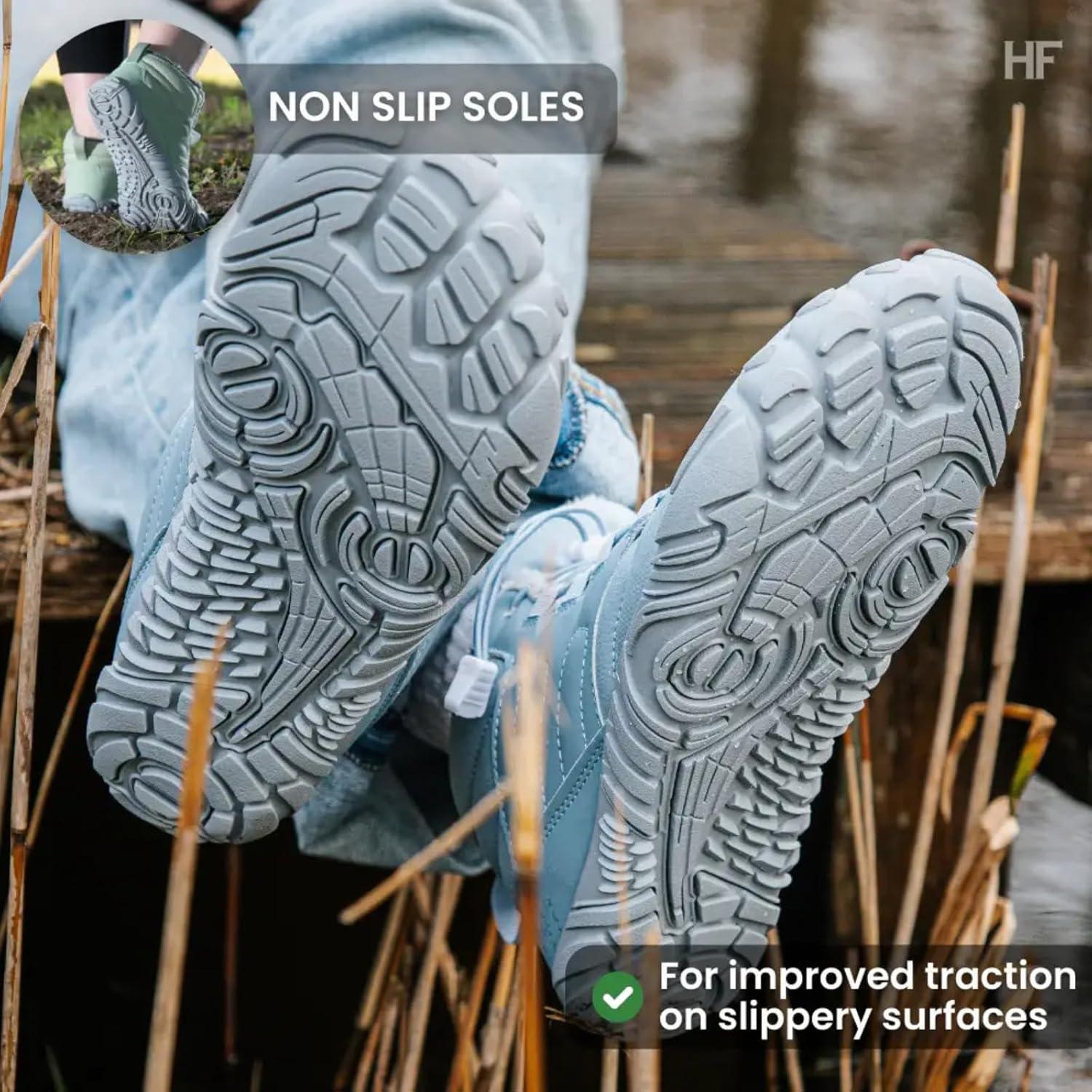 imageCaspar Pro HF  Nonslip and Comfortable Winter Barefoot Shoes Provide Warmth and Support Walking Boots For Women Men UnisexGrey