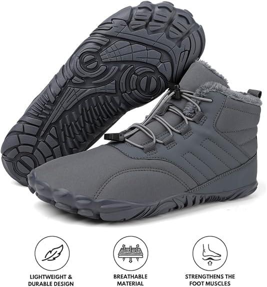 imageCaspar Pro HF  Nonslip and Comfortable Winter Barefoot Shoes Provide Warmth and Support Walking Boots For Women Men UnisexGrey