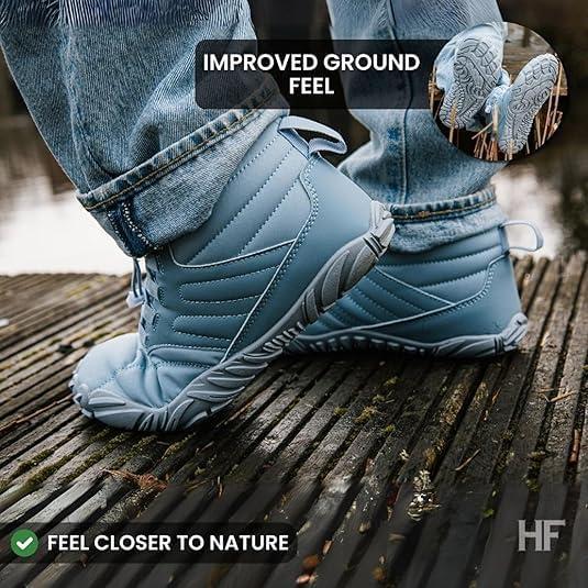 imageCaspar Pro HF  Nonslip and Comfortable Winter Barefoot Shoes Provide Warmth and Support Walking Boots For Women Men UnisexLight Blue