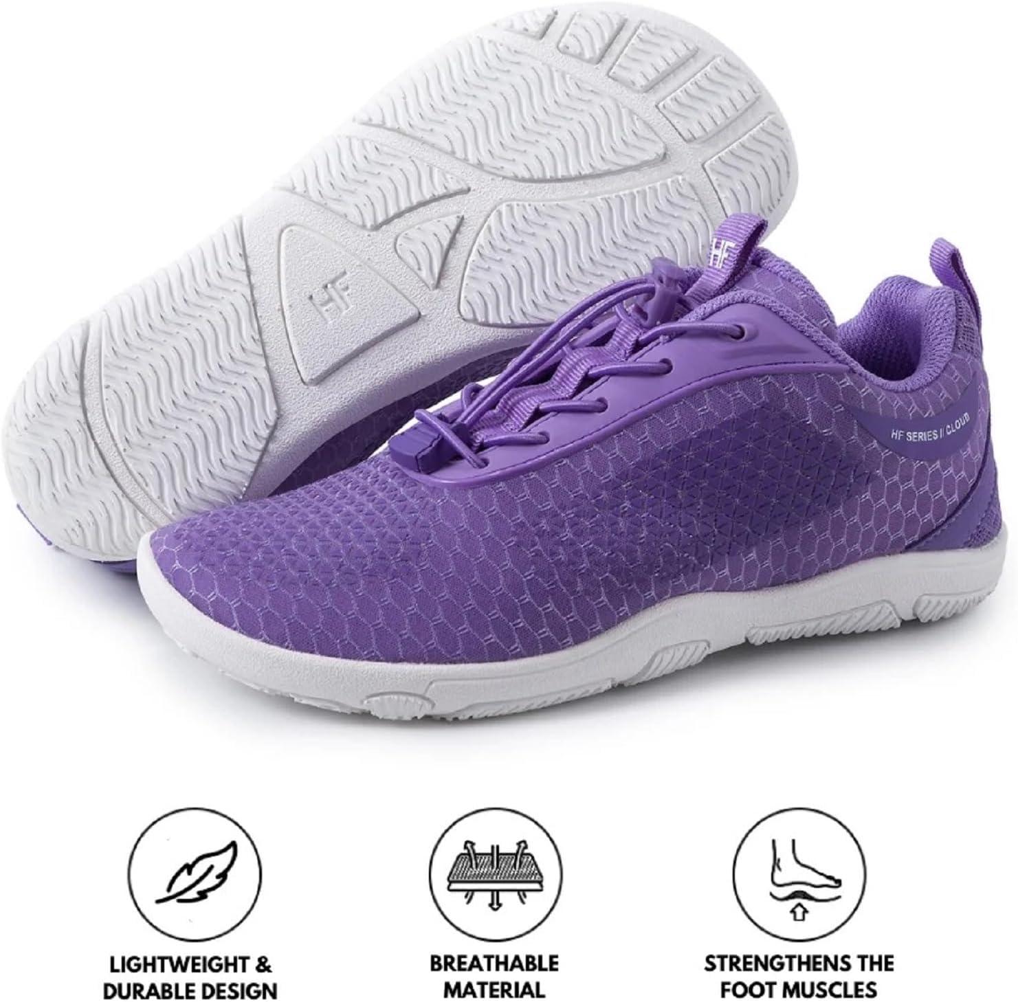 imageHF CloudLike Barefoot Shoes for Women ampamp Men  Minimalist Shoes for Women ArchSupport Breathable SplashProof Versatile Ergonomic PainRelief PostureImprovement Hiking Boots WomensPurple