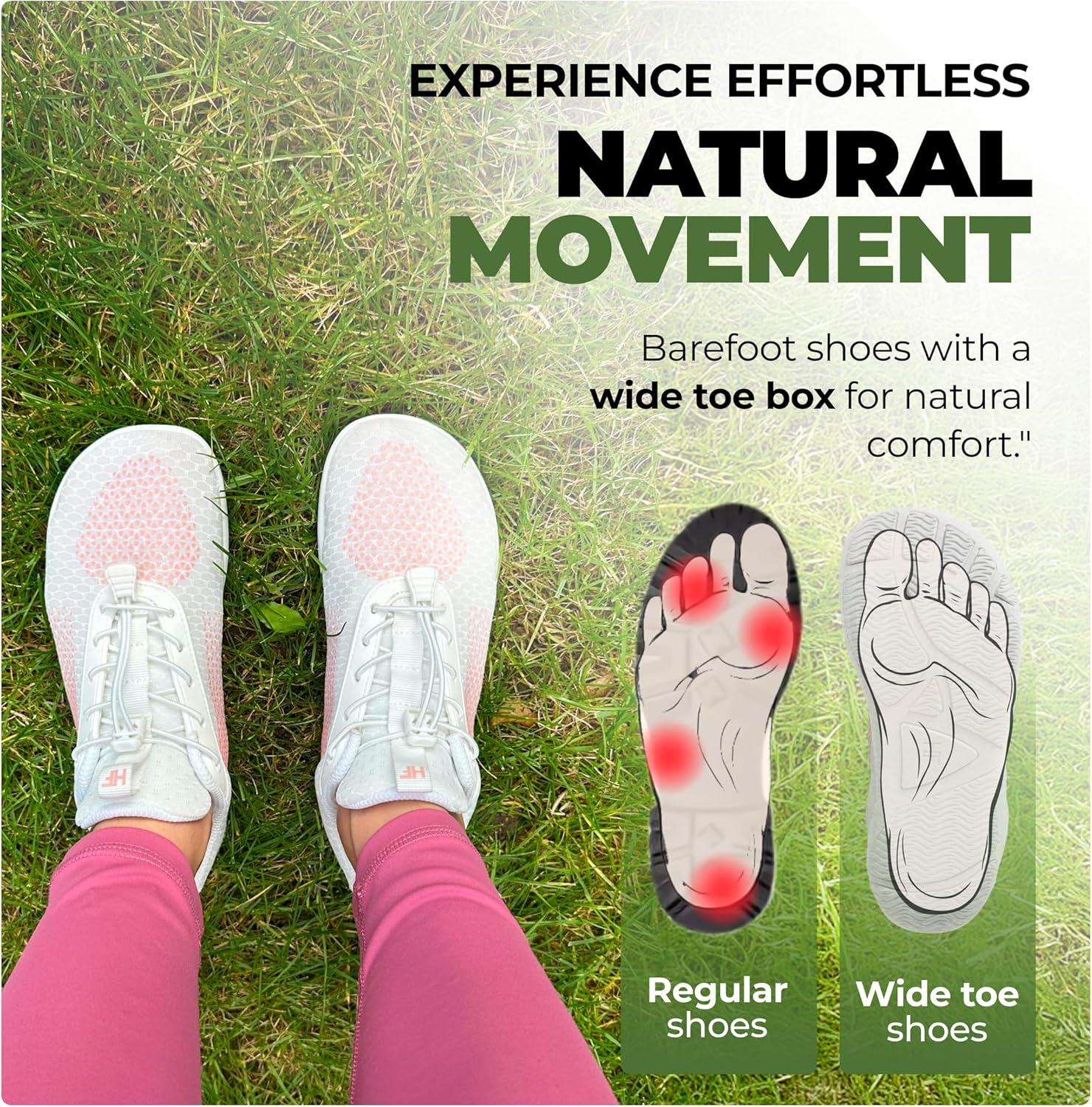 imageHF CloudLike Barefoot Shoes for Women ampamp Men  Minimalist Shoes for Women ArchSupport Breathable SplashProof Versatile Ergonomic PainRelief PostureImprovement Hiking Boots WomensBlack