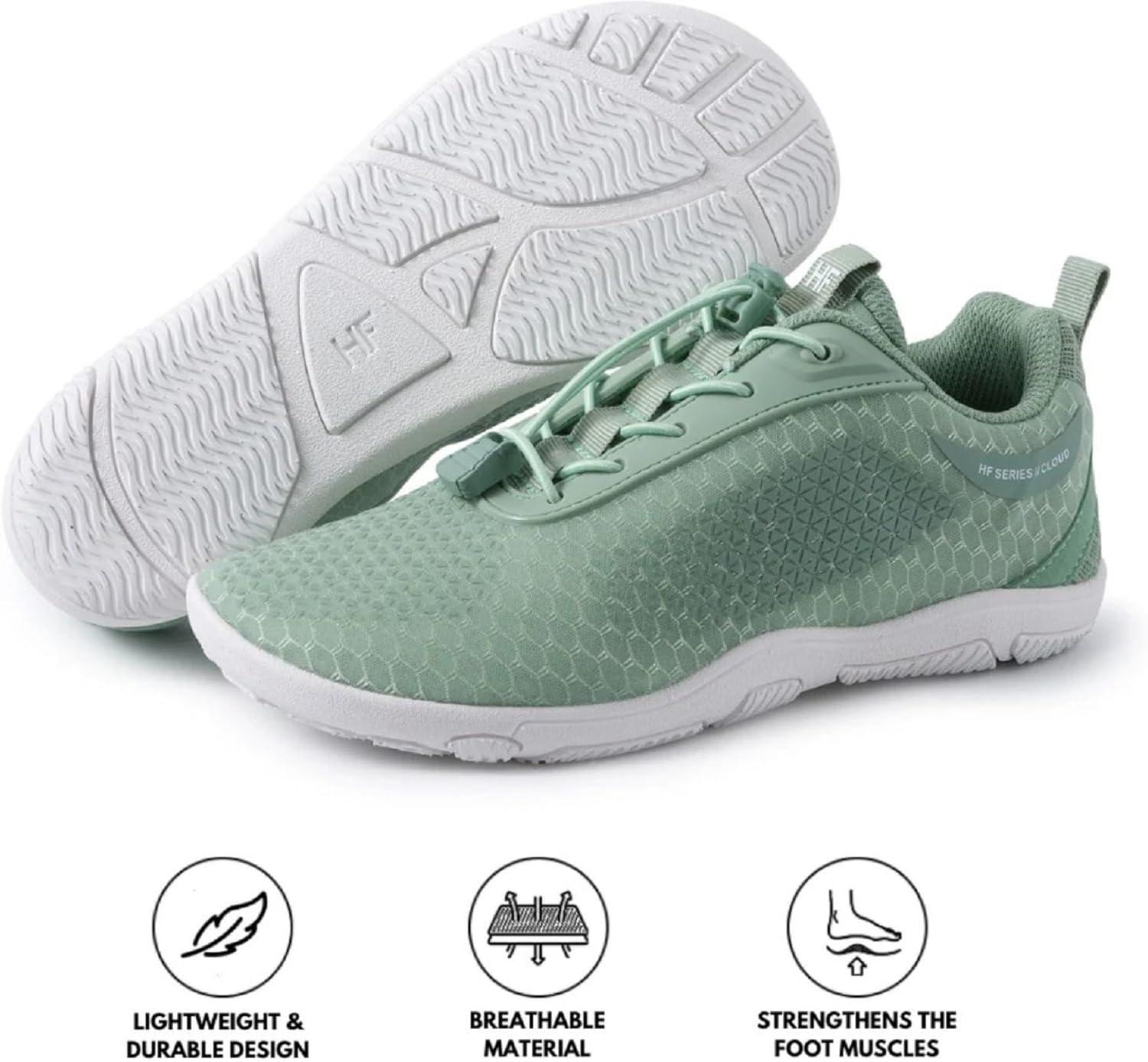 imageHF CloudLike Barefoot Shoes for Women ampamp Men  Minimalist Shoes for Women ArchSupport Breathable SplashProof Versatile Ergonomic PainRelief PostureImprovement Hiking Boots WomensGreen