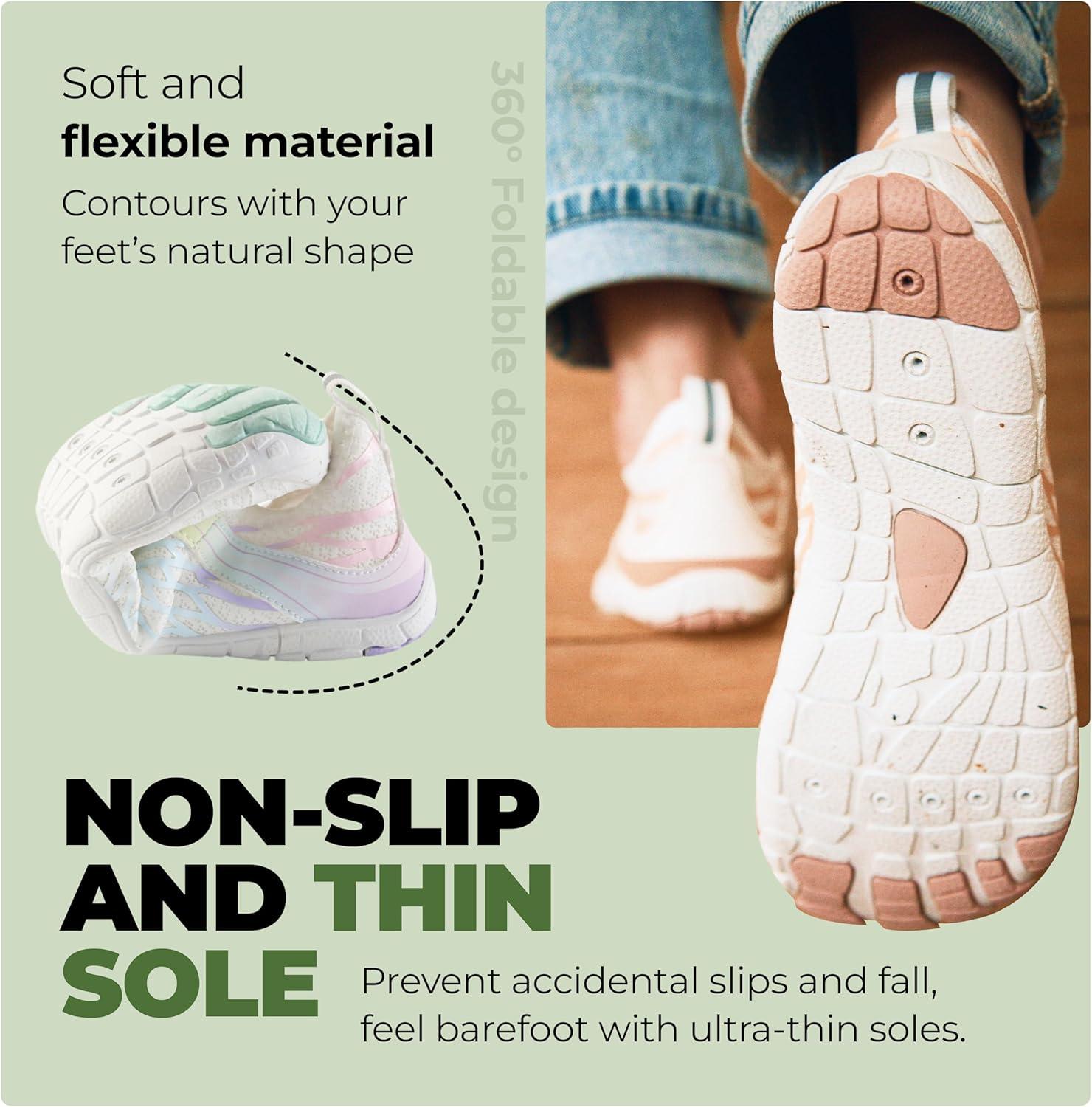 imageHF Signature Healthy ampamp NonSlip Breathable Barefoot Shoes Flexible Lightweight Daily Wear Walking Shoes UnisexLavender