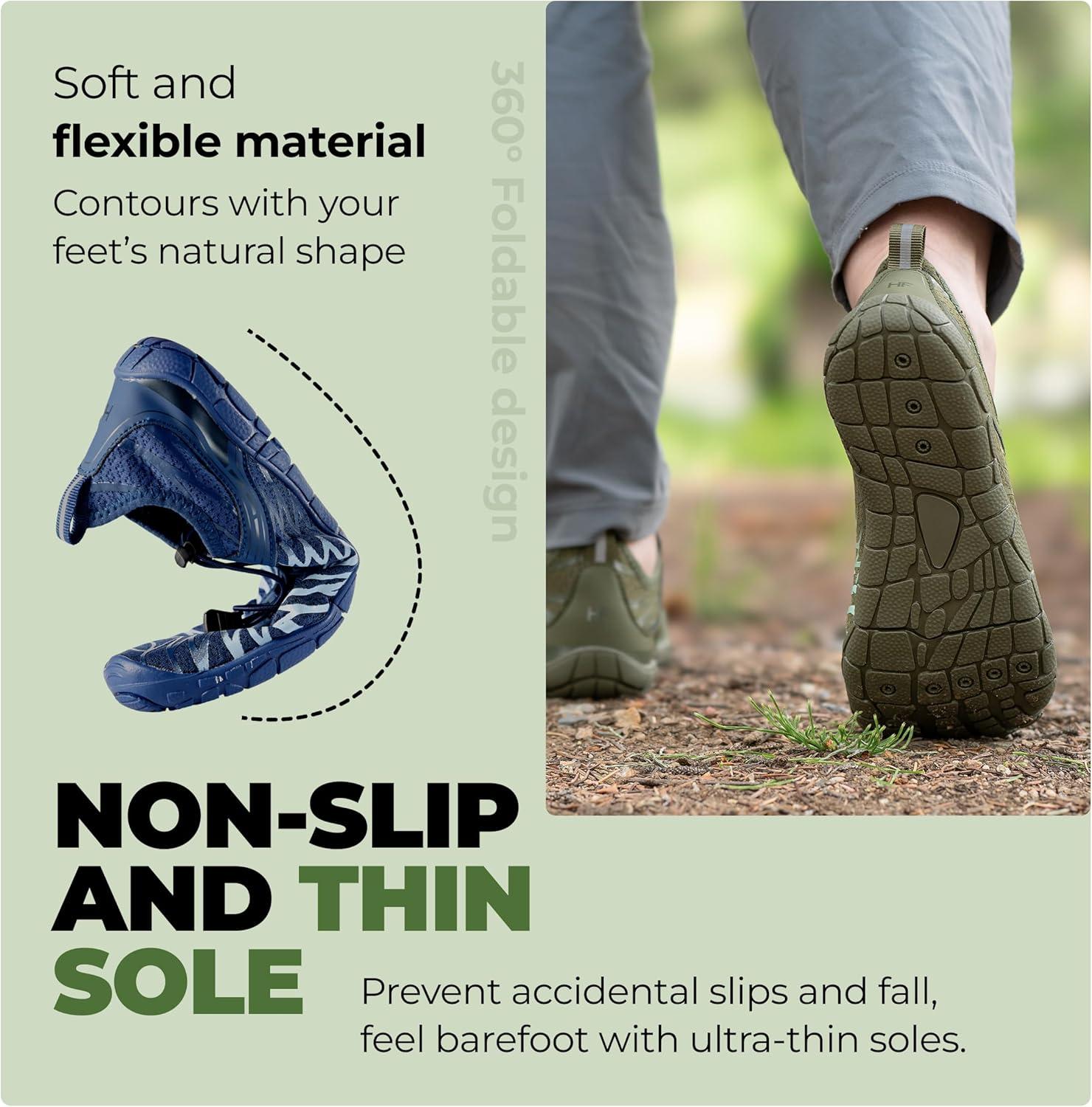 imageHF Signature Healthy ampamp NonSlip Breathable Barefoot Shoes Flexible Lightweight Daily Wear Walking Shoes UnisexSakura Pink