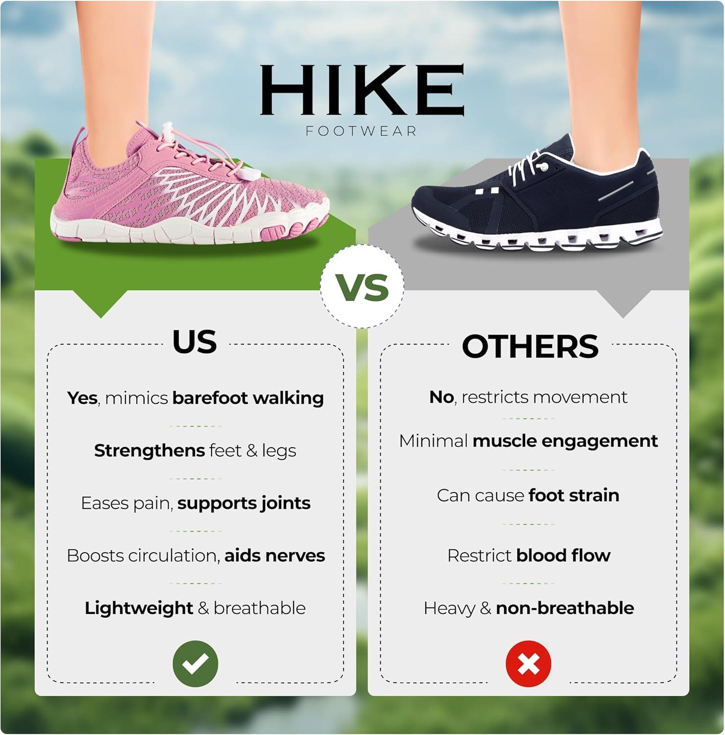imageHF Signature Healthy ampamp NonSlip Breathable Barefoot Shoes Flexible Lightweight Daily Wear Walking Shoes UnisexSakura Pink