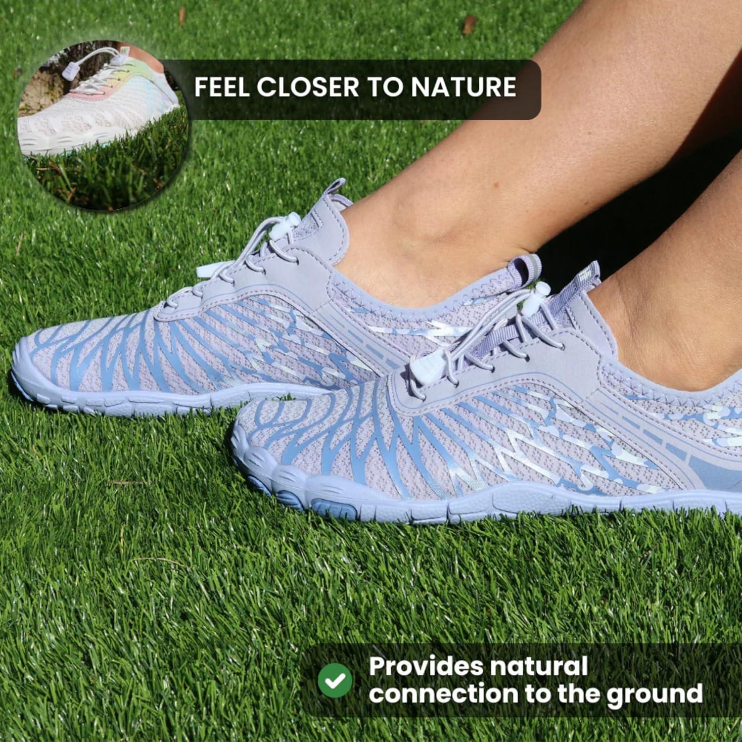 imageHF Signature Healthy ampamp NonSlip Breathable Barefoot Shoes Flexible Lightweight Daily Wear Walking Shoes UnisexTan