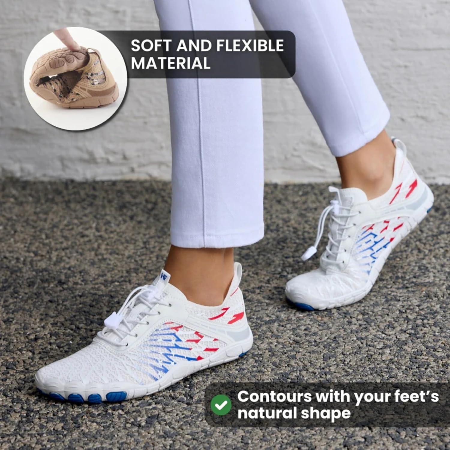 imageHF Signature Healthy ampamp NonSlip Breathable Barefoot Shoes Flexible Lightweight Daily Wear Walking Shoes UnisexTan