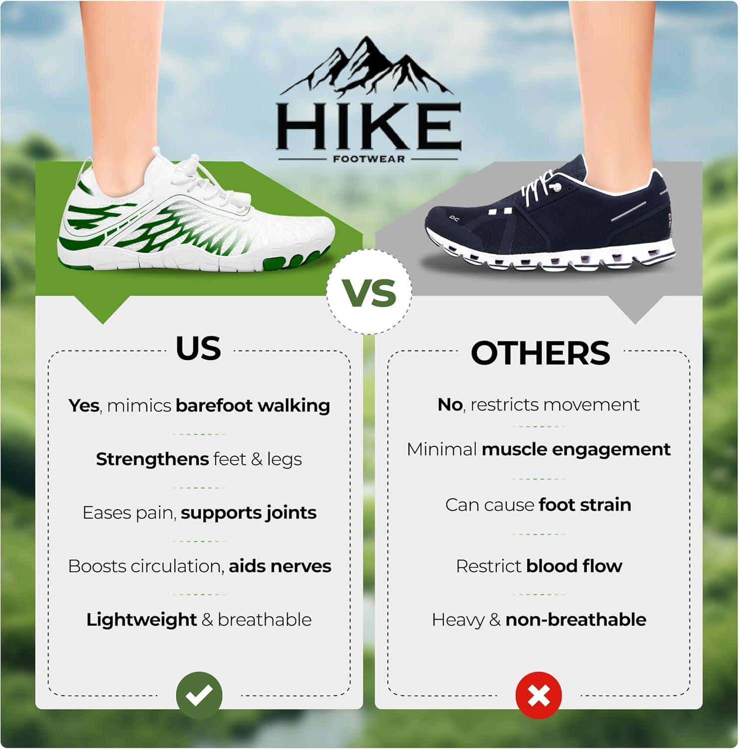 imageHF Signature Healthy ampamp NonSlip Breathable Barefoot Shoes Flexible Lightweight Daily Wear Walking Shoes UnisexWhiteGreen