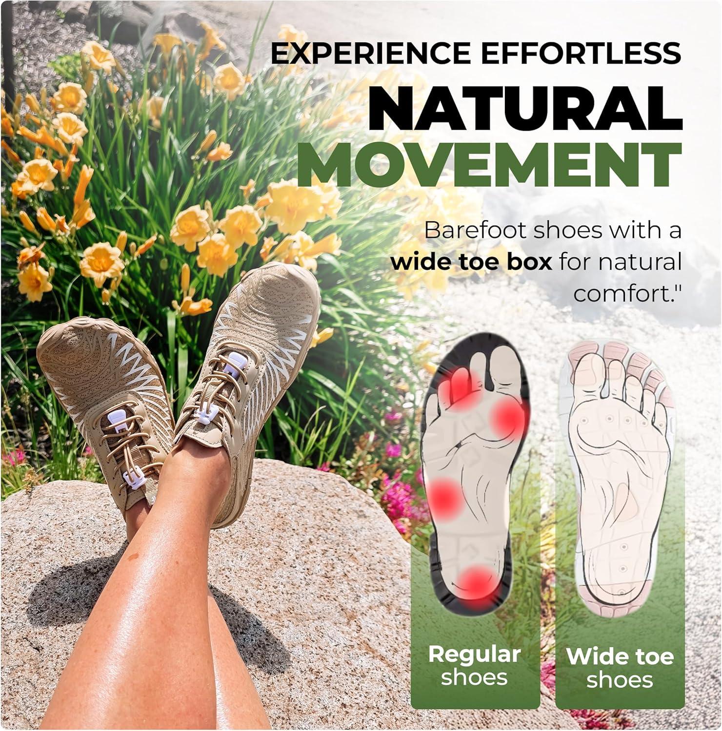 imageHF Signature Healthy ampamp NonSlip Breathable Barefoot Shoes Flexible Lightweight Daily Wear Walking Shoes UnisexWhiteGreen