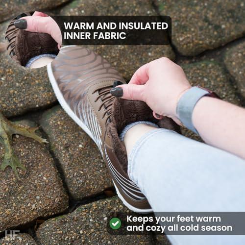 imageHF Winter Barefoot Boots  Ergonomic Supportive Winter Barefoot Shoes ZeroDrop Sole Wide Toe Box Innovative Design Walking Boots UnisexWhiteGray