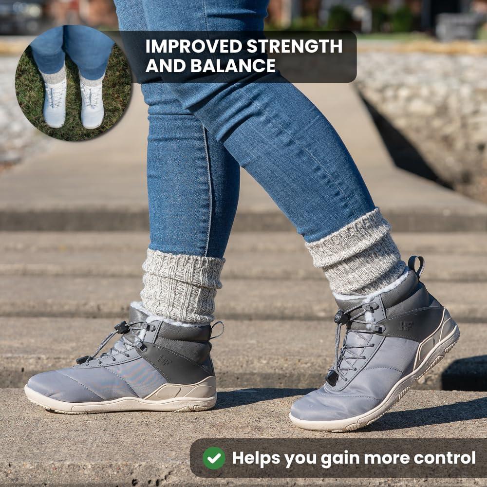 imageHFAzura Ergonomic Supportive Unisex Barefoot Shoes Winter Boots  Wide Toe Box Minimalist ZeroDrop Sole Breathable ampamp SplashProofGrey