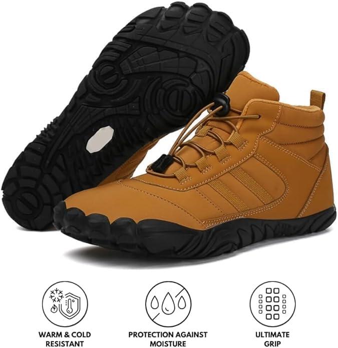 imageKasdava Pro Barefoot Winter Boots  Unisex WaterResistant NonSlip Shoes with Zero Drop Sole ampamp Wide Toe Box for Outdoor Trail ampamp SnowBrown