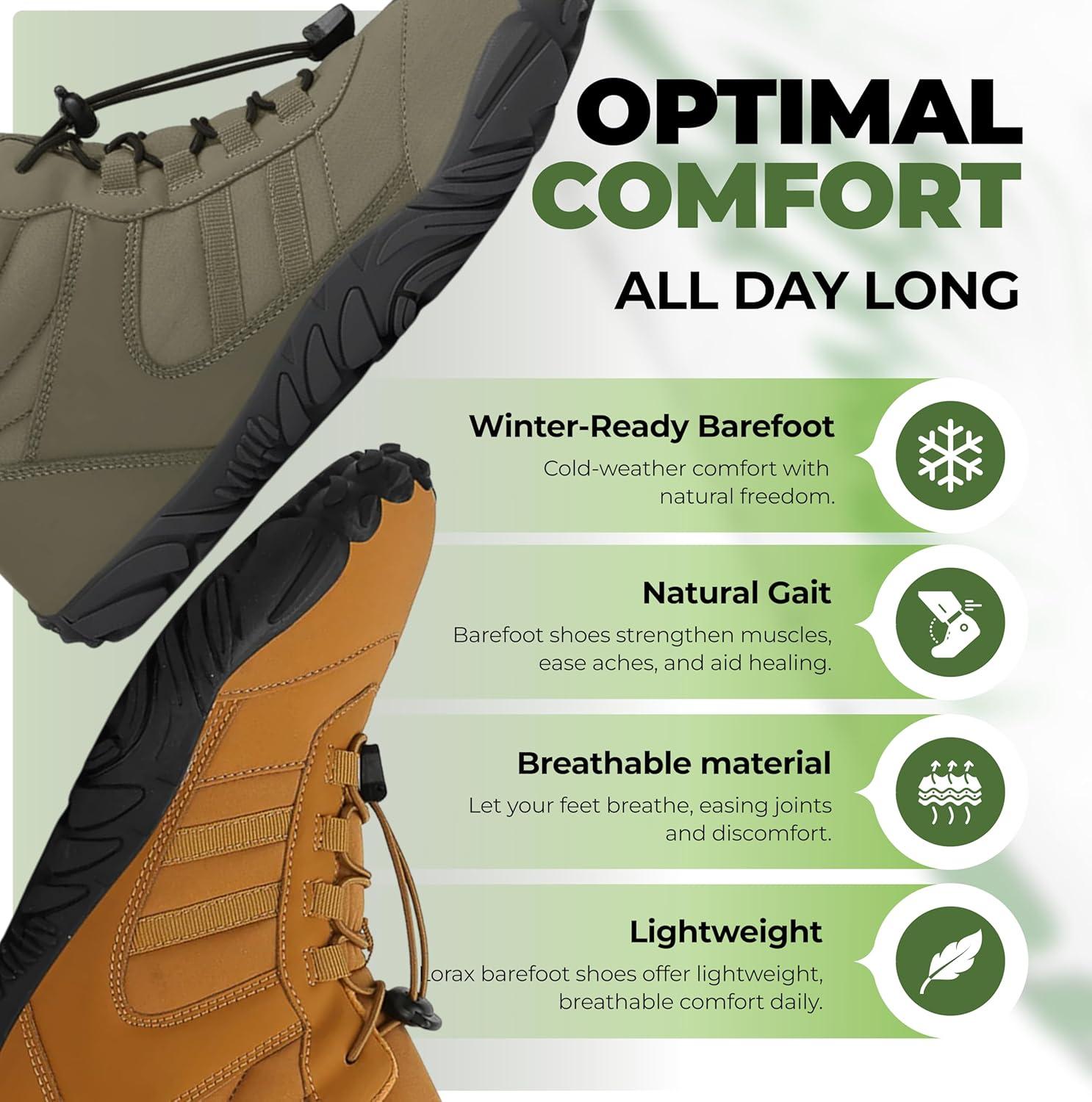 imageKasdava Pro Barefoot Winter Boots  Unisex WaterResistant NonSlip Shoes with Zero Drop Sole ampamp Wide Toe Box for Outdoor Trail ampamp SnowDark Blue