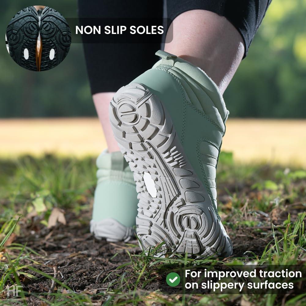 imageKasdava Pro Barefoot Winter Boots  Unisex WaterResistant NonSlip Shoes with Zero Drop Sole ampamp Wide Toe Box for Outdoor Trail ampamp SnowRed