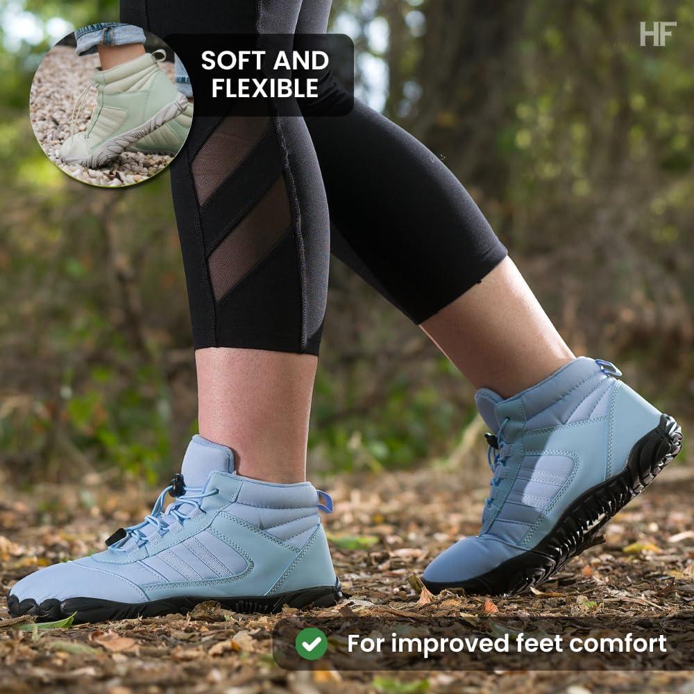 imageKasdava Pro Barefoot Winter Boots  Unisex WaterResistant NonSlip Shoes with Zero Drop Sole ampamp Wide Toe Box for Outdoor Trail ampamp SnowRed