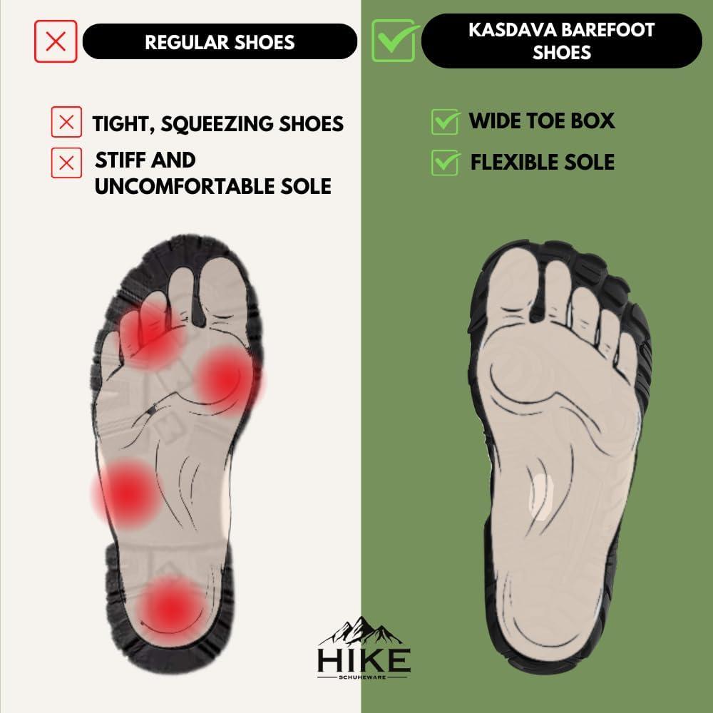 imageKasdava Pro Barefoot Winter Boots  Unisex WaterResistant NonSlip Shoes with Zero Drop Sole ampamp Wide Toe Box for Outdoor Trail ampamp SnowRed