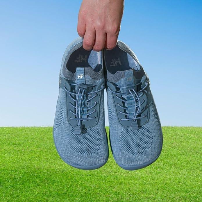 imageTheora Pro HF  Ergonomic Supportive NonSlip Barefoot Shoes Wide Toe Box Durable Breathable Ultralight Walking Shoe for Women MenBlue