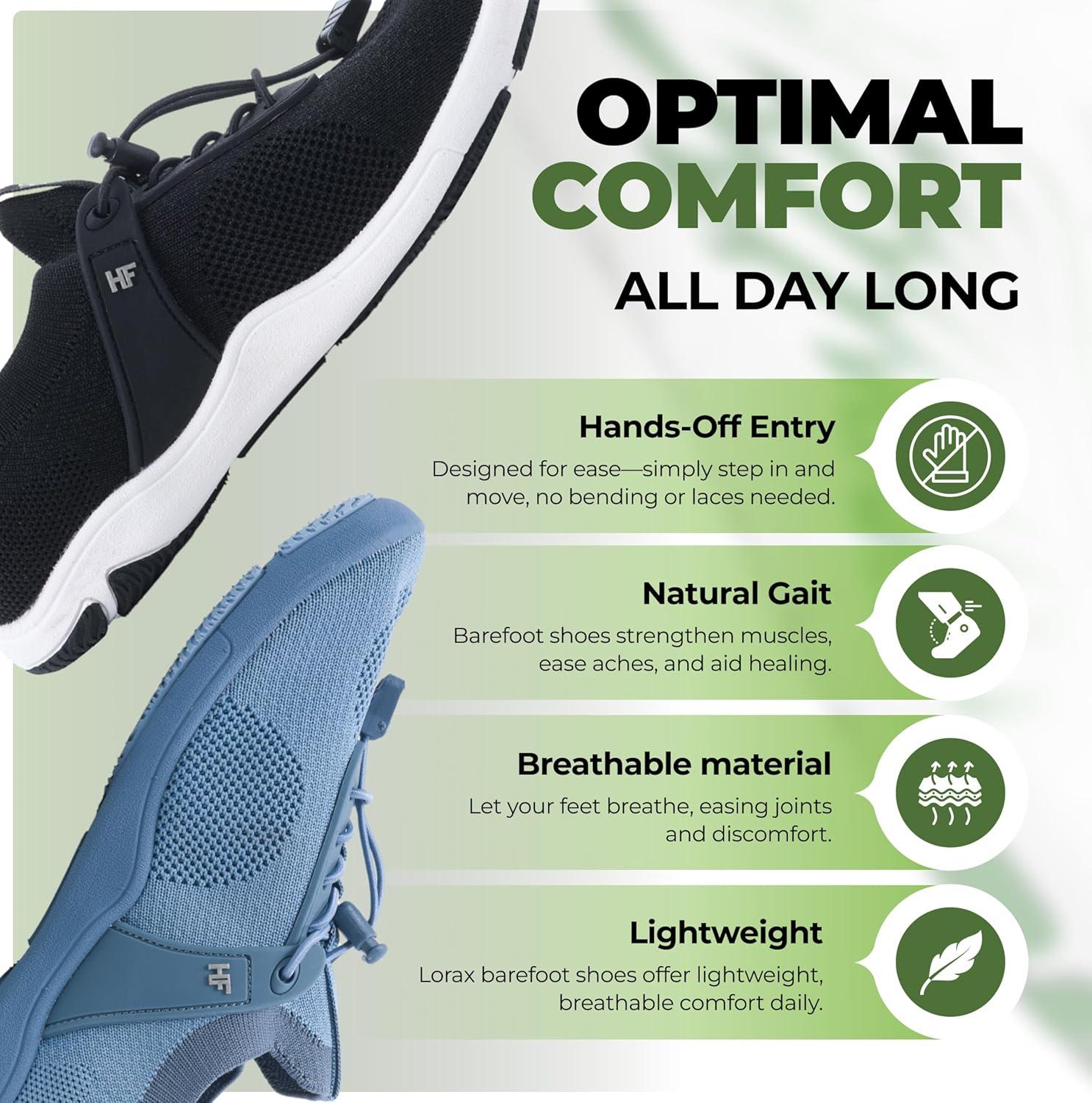 imageTheora Pro HF  Ergonomic Supportive NonSlip Barefoot Shoes Wide Toe Box Durable Breathable Ultralight Walking Shoe for Women MenBlue