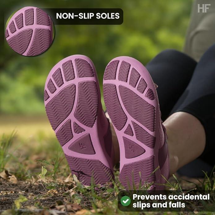 imageTheora Pro HF  Ergonomic Supportive NonSlip Barefoot Shoes Wide Toe Box Durable Breathable Ultralight Walking Shoe for Women MenPurple