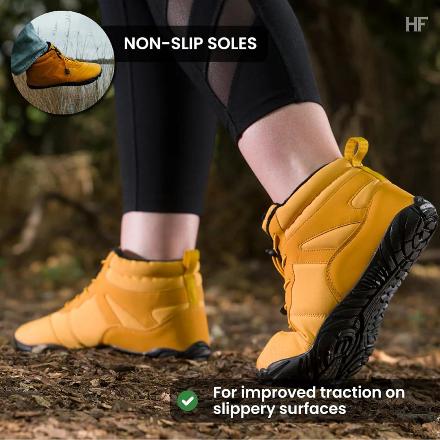 imageVindra Flex Barefoot Winter Boots for Women ampamp Men  NonSlip Lightweight Wide Toe Box Minimalist Walking Shoes for Healthy Foot PostureGreen