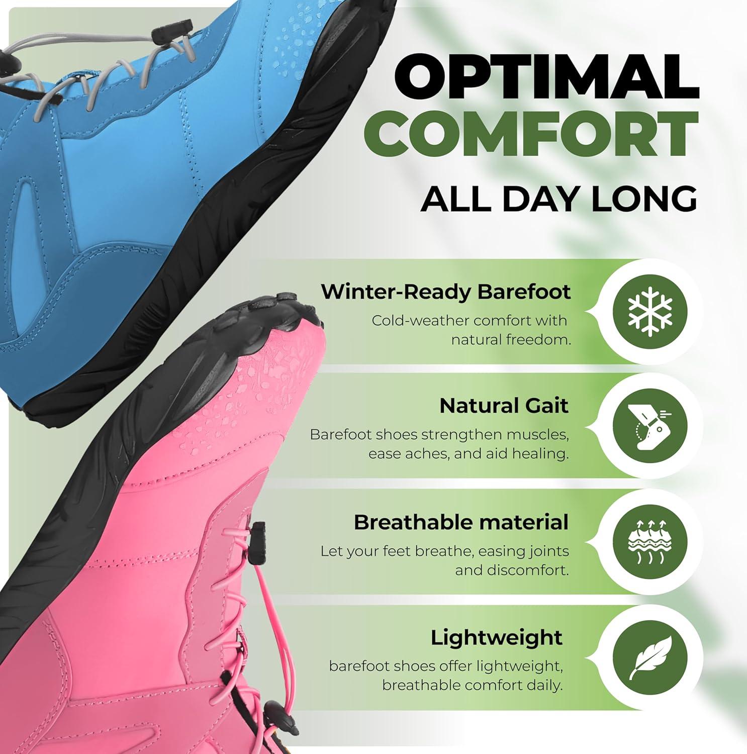 imageVindra Flex Barefoot Winter Boots for Women ampamp Men  NonSlip Lightweight Wide Toe Box Minimalist Walking Shoes for Healthy Foot PostureGreen