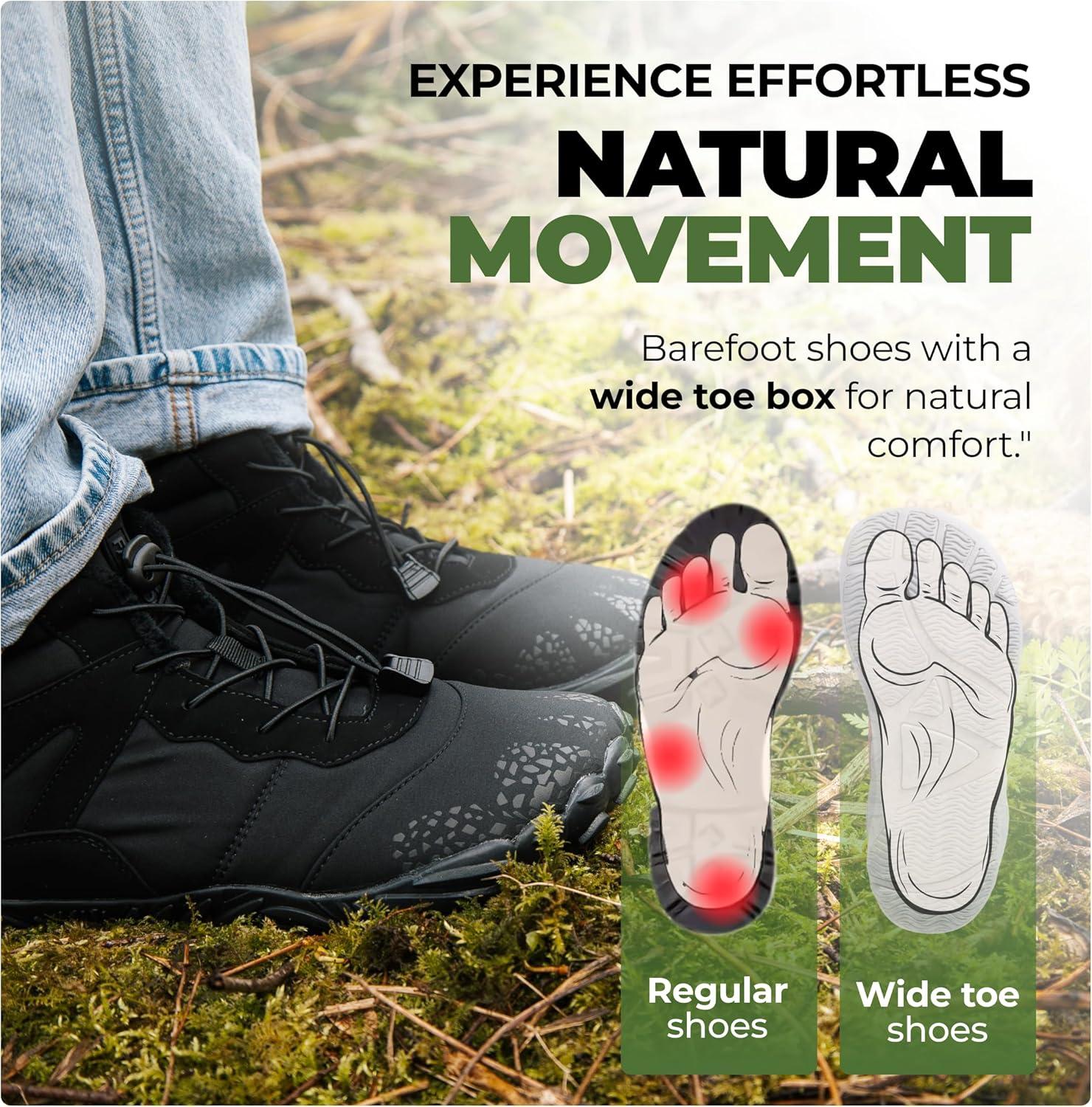 imageVindra Flex Barefoot Winter Boots for Women ampamp Men  NonSlip Lightweight Wide Toe Box Minimalist Walking Shoes for Healthy Foot PostureTan