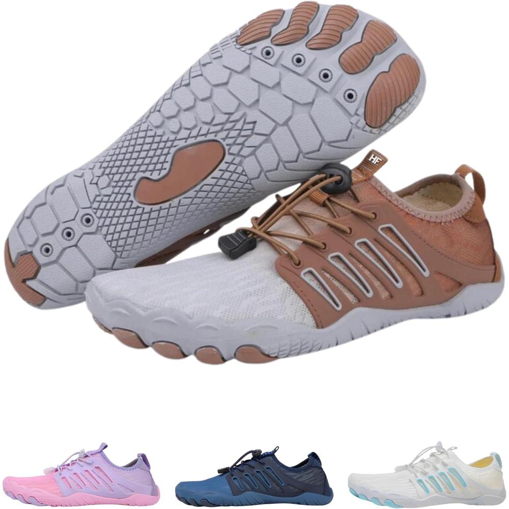 imageColson Pro Barefoot Shoes for Men ampamp Women  Lightweight NonSlip QuickDry Minimalist Shoes with Wide Toe Box Arch Support Flexible Thin Soles for Walking Running GymBrown