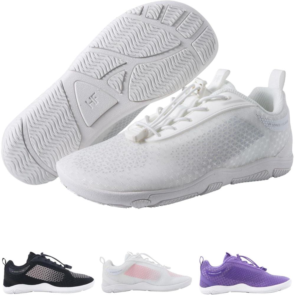 imageHF CloudLike Barefoot Shoes for Women ampamp Men  Minimalist Shoes for Women ArchSupport Breathable SplashProof Versatile Ergonomic PainRelief PostureImprovement Hiking Boots WomensWhiteGray