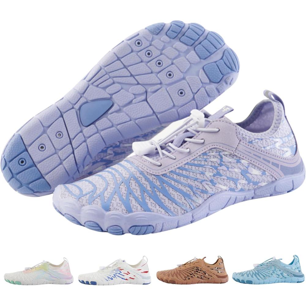 imageHF Signature Healthy ampamp NonSlip Breathable Barefoot Shoes Flexible Lightweight Daily Wear Walking Shoes UnisexLavender