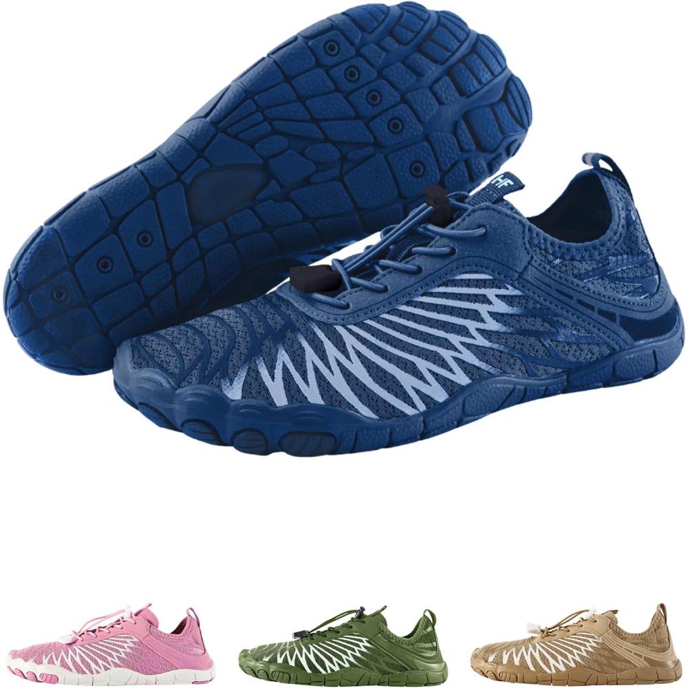 imageHF Signature Healthy ampamp NonSlip Breathable Barefoot Shoes Flexible Lightweight Daily Wear Walking Shoes UnisexPrussian Blue