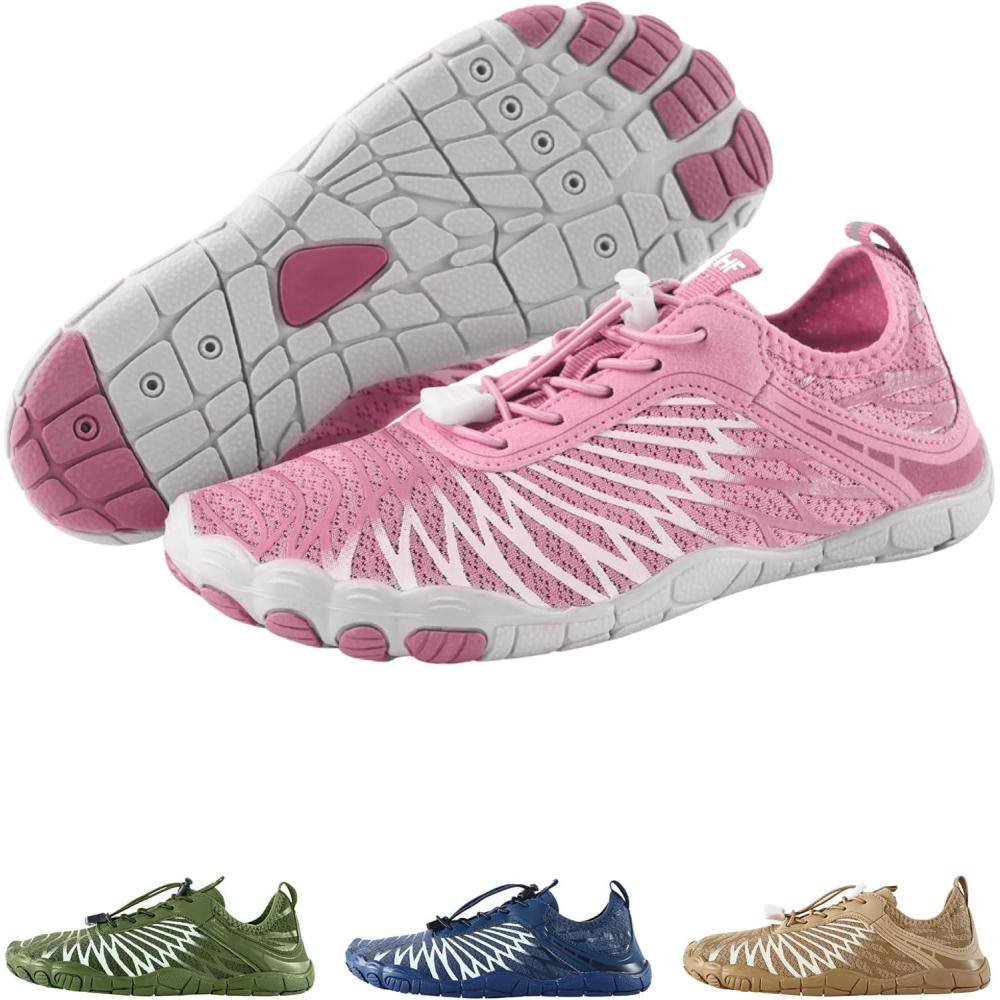 imageHF Signature Healthy ampamp NonSlip Breathable Barefoot Shoes Flexible Lightweight Daily Wear Walking Shoes UnisexSakura Pink