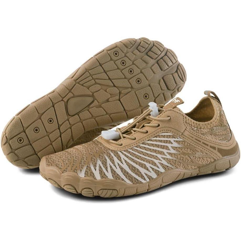 imageHF Signature Healthy ampamp NonSlip Breathable Barefoot Shoes Flexible Lightweight Daily Wear Walking Shoes UnisexTan
