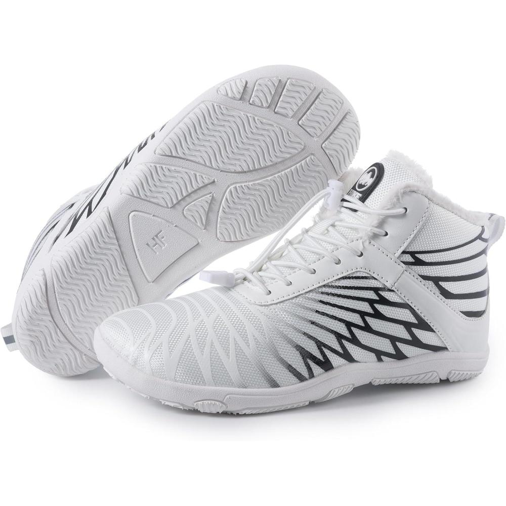 imageHF Winter Barefoot Boots  Ergonomic Supportive Winter Barefoot Shoes ZeroDrop Sole Wide Toe Box Innovative Design Walking Boots UnisexWhiteBlack