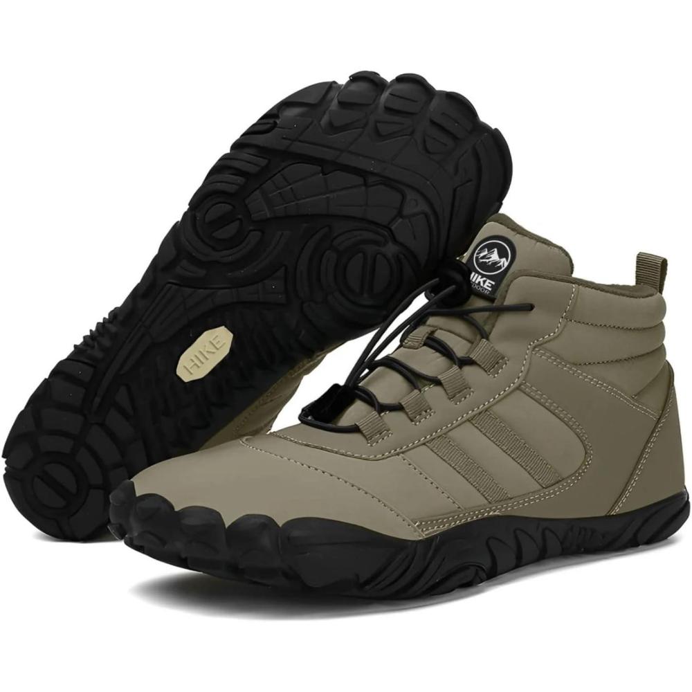 imageKasdava Pro Barefoot Winter Boots  Unisex WaterResistant NonSlip Shoes with Zero Drop Sole ampamp Wide Toe Box for Outdoor Trail ampamp SnowKhaki