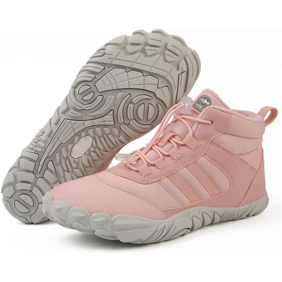 imageKasdava Pro Barefoot Winter Boots  Unisex WaterResistant NonSlip Shoes with Zero Drop Sole ampamp Wide Toe Box for Outdoor Trail ampamp SnowPink