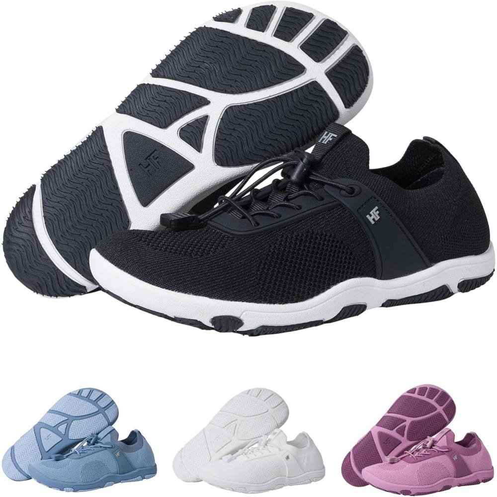 imageTheora Pro HF  Ergonomic Supportive NonSlip Barefoot Shoes Wide Toe Box Durable Breathable Ultralight Walking Shoe for Women MenBlack