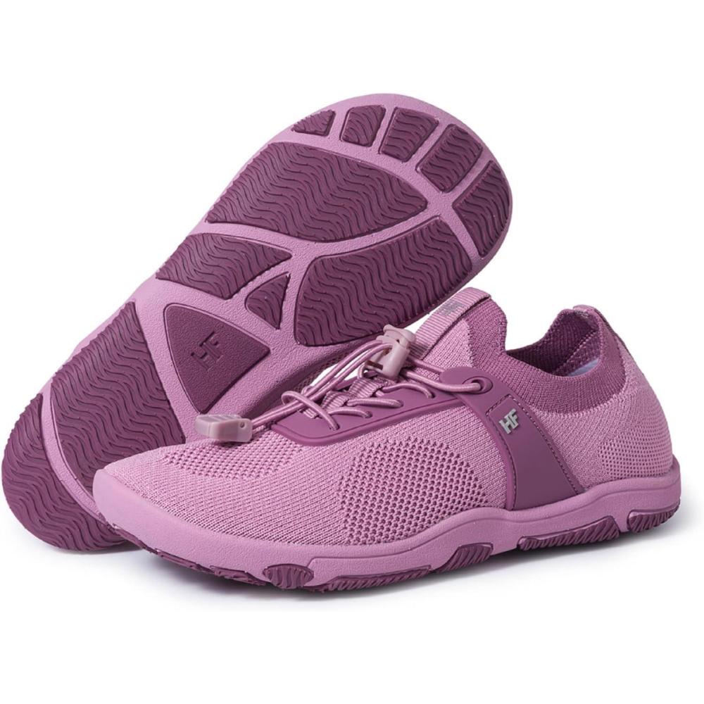 imageTheora Pro HF  Ergonomic Supportive NonSlip Barefoot Shoes Wide Toe Box Durable Breathable Ultralight Walking Shoe for Women MenPurple