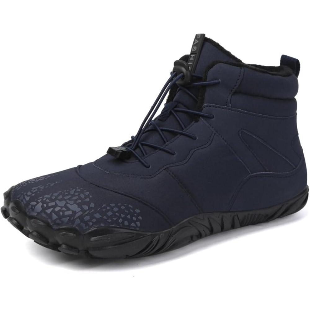 imageVindra Flex Barefoot Winter Boots for Women ampamp Men  NonSlip Lightweight Wide Toe Box Minimalist Walking Shoes for Healthy Foot PostureBlue