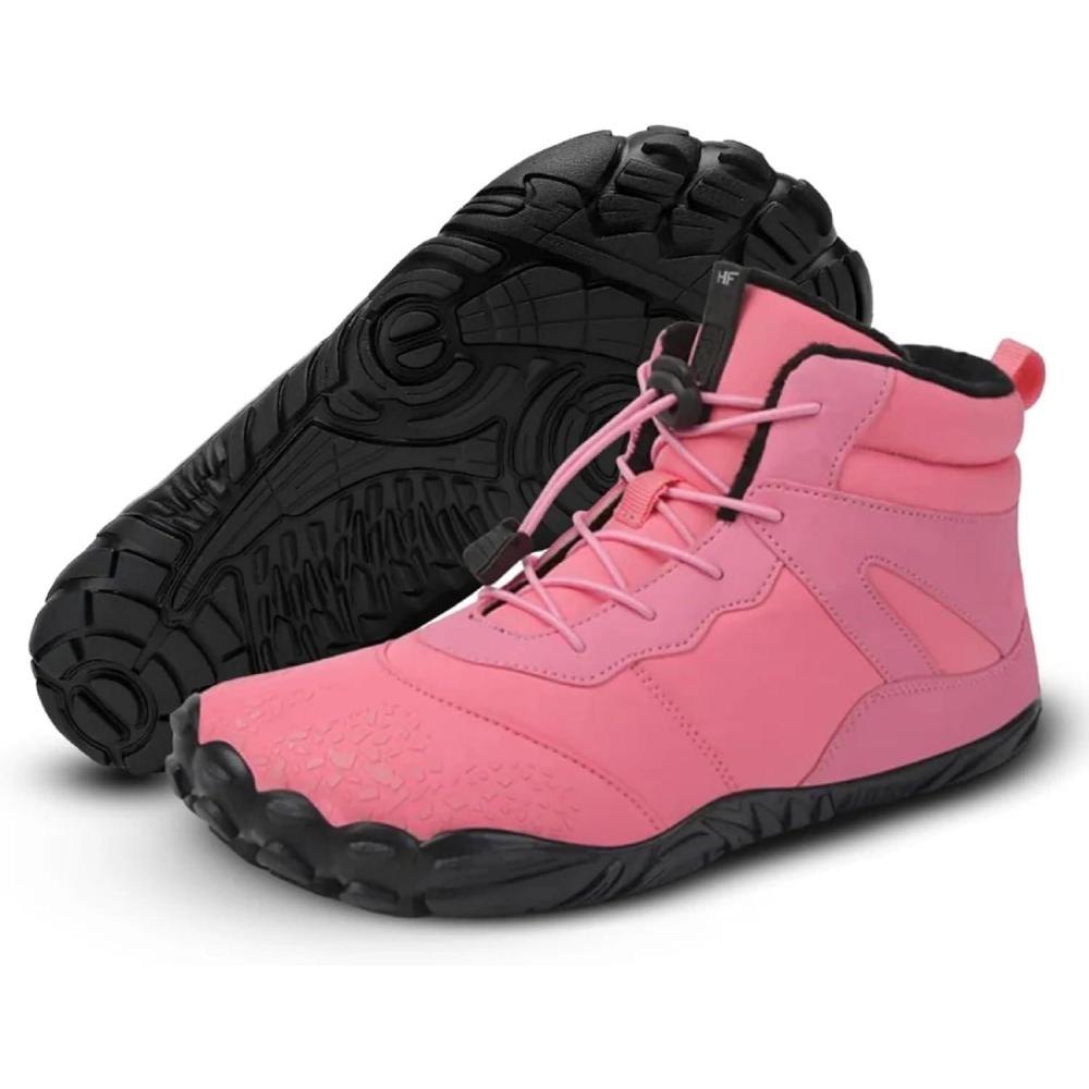 imageVindra Flex Barefoot Winter Boots for Women ampamp Men  NonSlip Lightweight Wide Toe Box Minimalist Walking Shoes for Healthy Foot PosturePink
