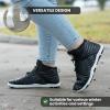 HF Winter Barefoot Boots – Ergonomic Supportive Winter Barefoot Shoes, Zero-Drop Sole, Wide Toe Box Innovative Design Walking Boots Unisex(White/Black)