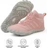 Kasdava Pro Barefoot Winter Boots – Unisex Water-Resistant, Non-Slip Shoes with Zero Drop Sole & Wide Toe Box for Outdoor, Trail & Snow(Pink)