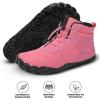 Vindra Flex Barefoot Winter Boots for Women & Men – Non-Slip, Lightweight, Wide Toe Box, Minimalist Walking Shoes for Healthy Foot Posture(Pink)