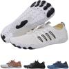 Colson Pro Barefoot Shoes for Men & Women – Lightweight, Non-Slip, Quick-Dry Minimalist Shoes with Wide Toe Box, Arch Support, Flexible Thin Soles for Walking, Running, Gym(White/Black)
