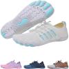 Colson Pro Barefoot Shoes for Men & Women – Lightweight, Non-Slip, Quick-Dry Minimalist Shoes with Wide Toe Box, Arch Support, Flexible Thin Soles for Walking, Running, Gym(White/Blue)