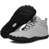 Kasdava Pro Barefoot Winter Boots – Unisex Water-Resistant, Non-Slip Shoes with Zero Drop Sole & Wide Toe Box for Outdoor, Trail & Snow(Light Gray)