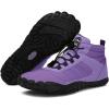Kasdava Pro Barefoot Winter Boots – Unisex Water-Resistant, Non-Slip Shoes with Zero Drop Sole & Wide Toe Box for Outdoor, Trail & Snow(Purple)